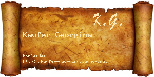 Kaufer Georgina névjegykártya