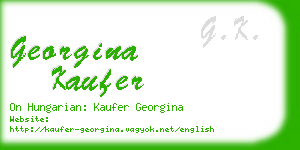 georgina kaufer business card